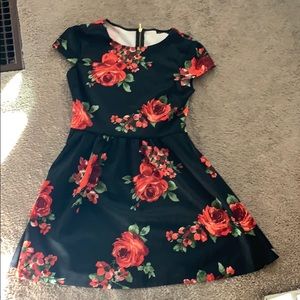 rose floral dress